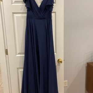 Bridesmaids Dress - Marine Blue - David’s Bridal Size 6 - Floor Length